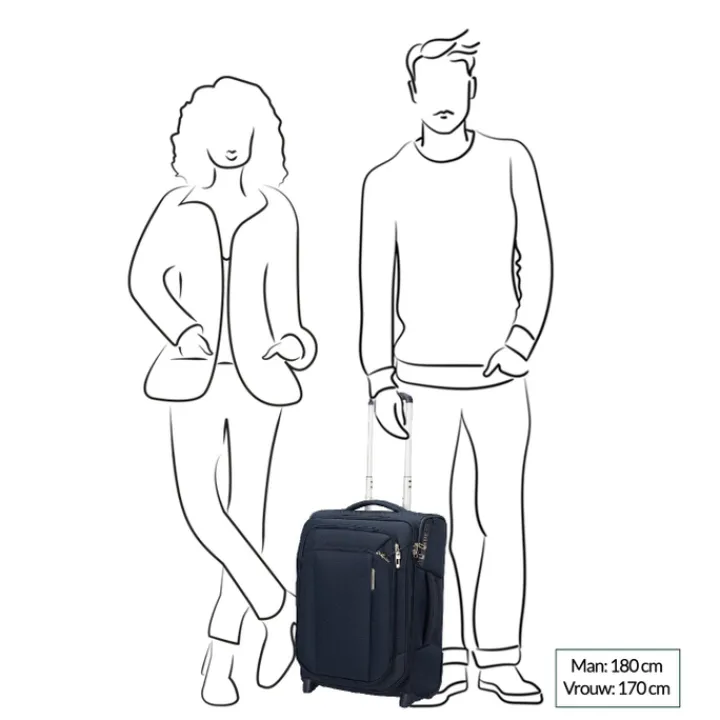 Handbagage Trolleys|Reistrolleys>Samsonite Respark Upright 55 Expandable midnight blue