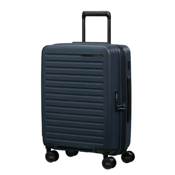 Transavia Trolleys|Ryanair Trolleys>Samsonite Restackd Spinner 55 EXP midnight