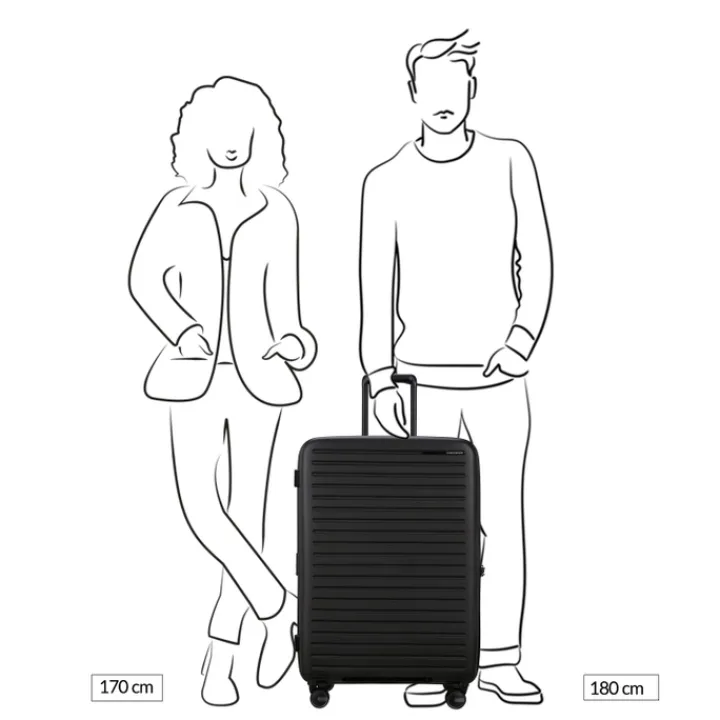 Reistrolleys|Harde Koffers>Samsonite Restackd Spinner 75 EXP midnight