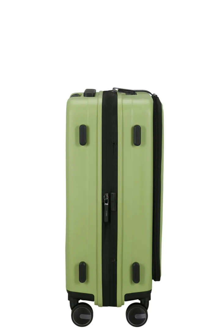 Transavia Trolleys|Handbagage Trolleys>Samsonite Restackd Spinner 55/20 Expandable Easy Access wasabi