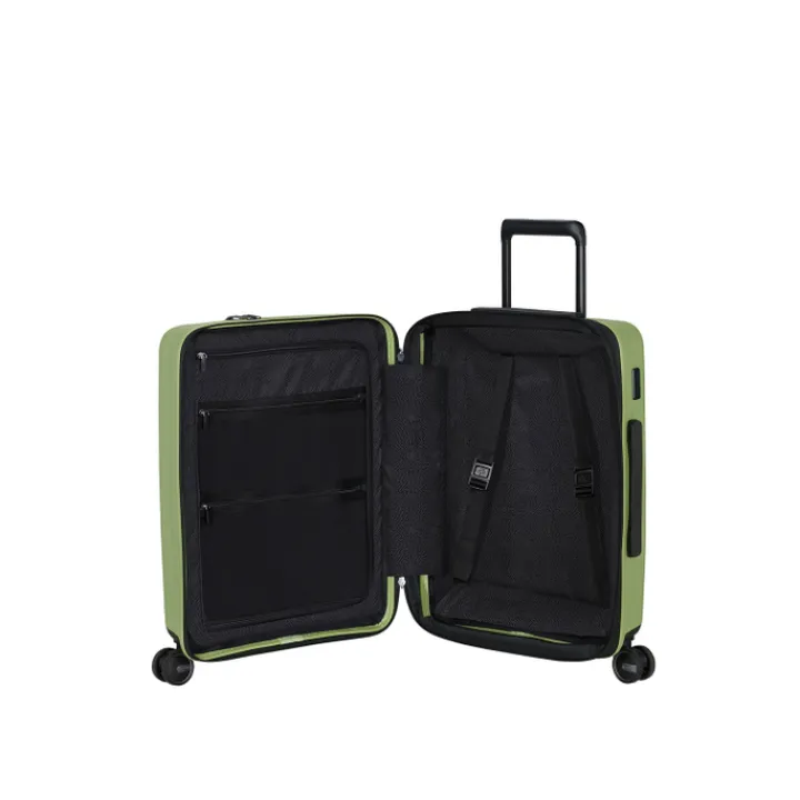Transavia Trolleys|Handbagage Trolleys>Samsonite Restackd Spinner 55/20 Expandable Easy Access wasabi
