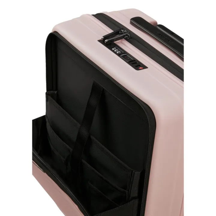 Transavia Trolleys|Handbagage Trolleys>Samsonite Restackd Spinner 55 EXP Easy Acces rose