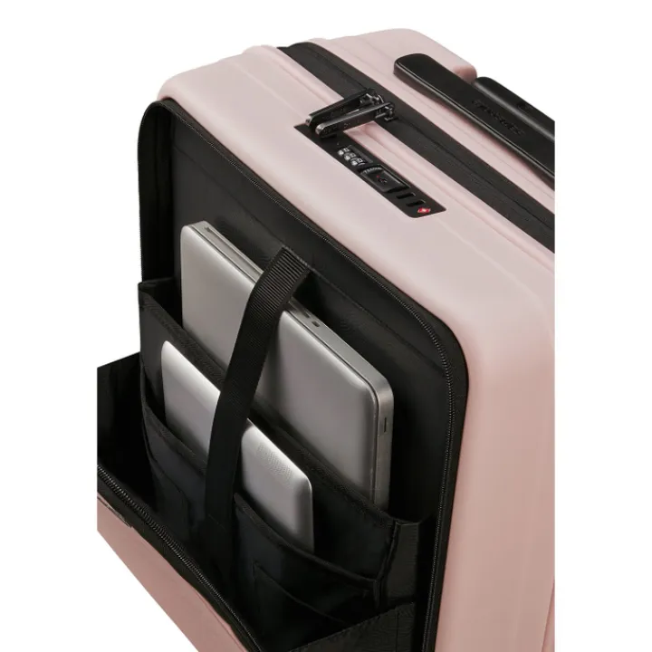 Transavia Trolleys|Handbagage Trolleys>Samsonite Restackd Spinner 55 EXP Easy Acces rose