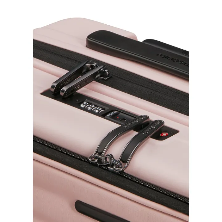Transavia Trolleys|Handbagage Trolleys>Samsonite Restackd Spinner 55 EXP Easy Acces rose