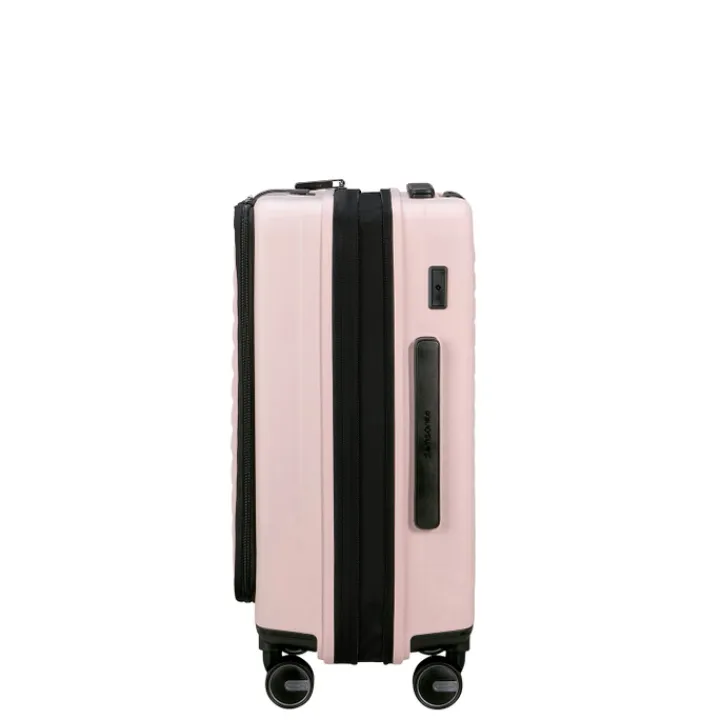 Transavia Trolleys|Handbagage Trolleys>Samsonite Restackd Spinner 55 EXP Easy Acces rose