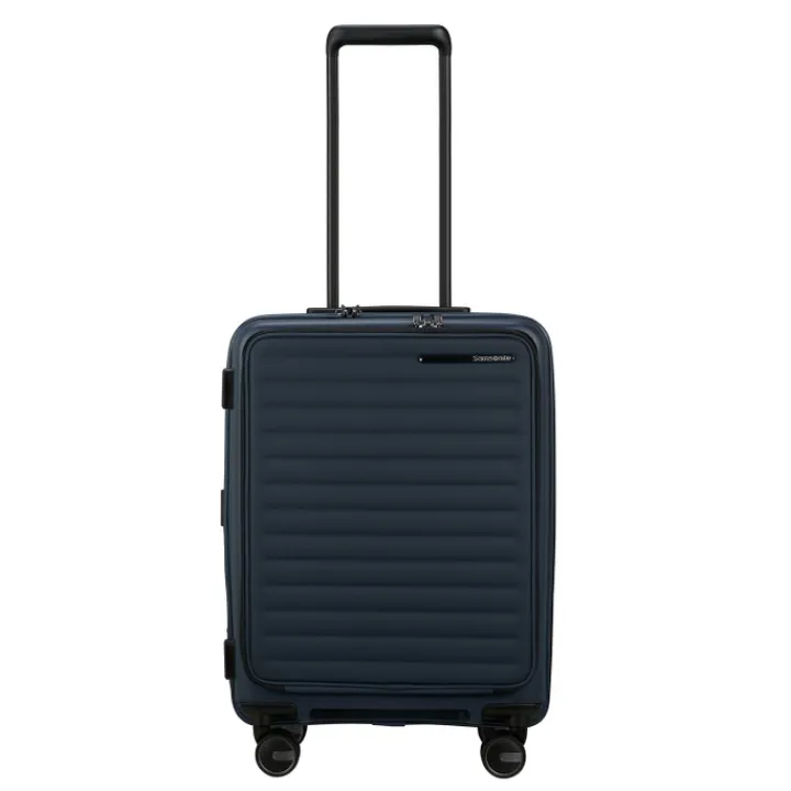 Transavia Trolleys|Handbagage Trolleys>Samsonite Restackd Spinner 55 EXP Easy Acces midnight