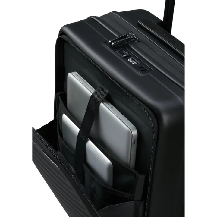 Transavia Trolleys|Handbagage Trolleys>Samsonite Restackd Spinner 55 EXP Easy Acces black