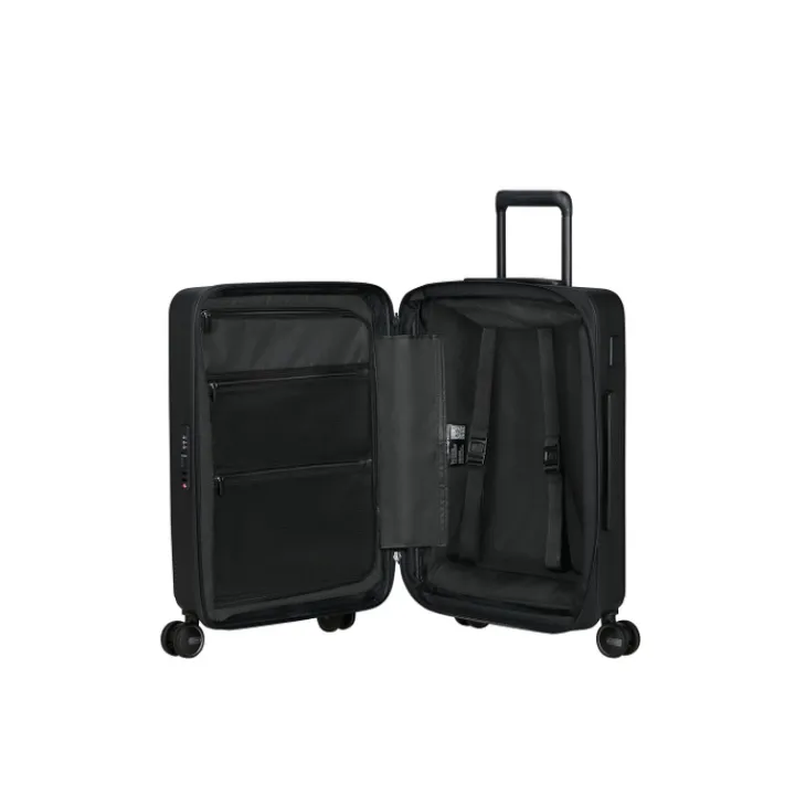 Transavia Trolleys|Handbagage Trolleys>Samsonite Restackd Spinner 55 EXP Easy Acces black