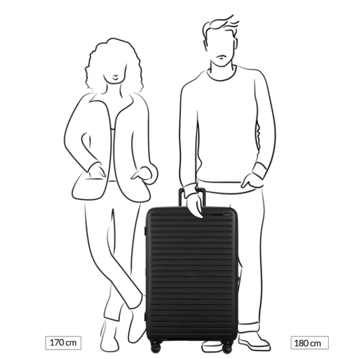 Reistrolleys|Reiskoffers>Samsonite Restackd Spinner 81 EXP black
