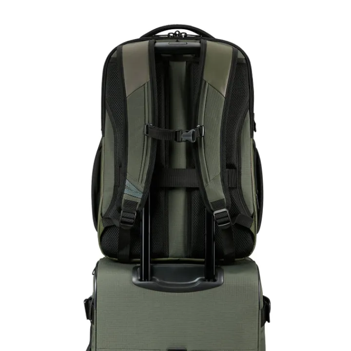 Kleine Reistassen|Handbagage Reistassen>Samsonite Roadseeker Laptop Backpack L Expandable dark olive