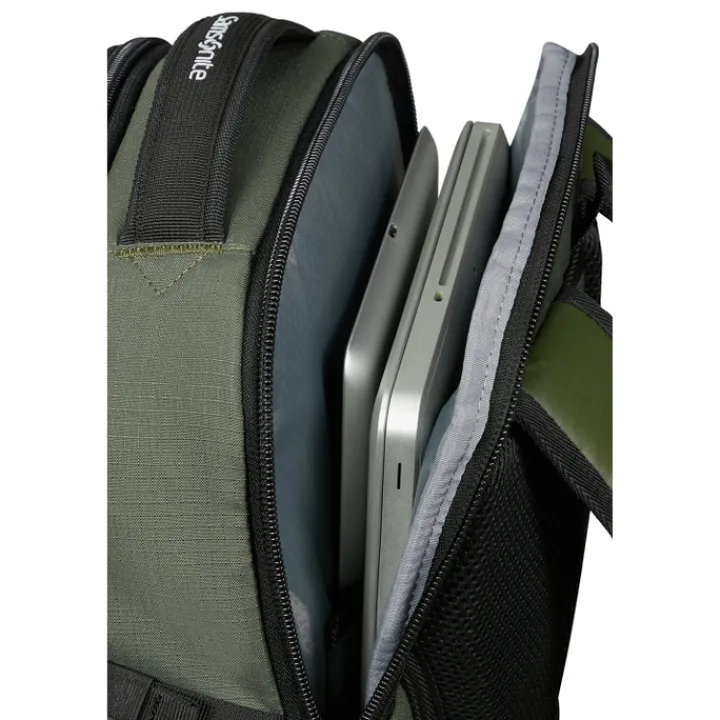 Kleine Reistassen|Handbagage Reistassen>Samsonite Roadseeker Laptop Backpack L Expandable dark olive