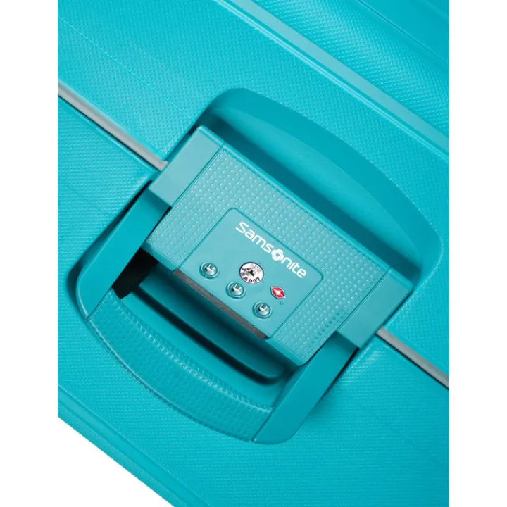 Reistrolleys|Reiskoffers>Samsonite S'Cure Spinner 75 aqua blue