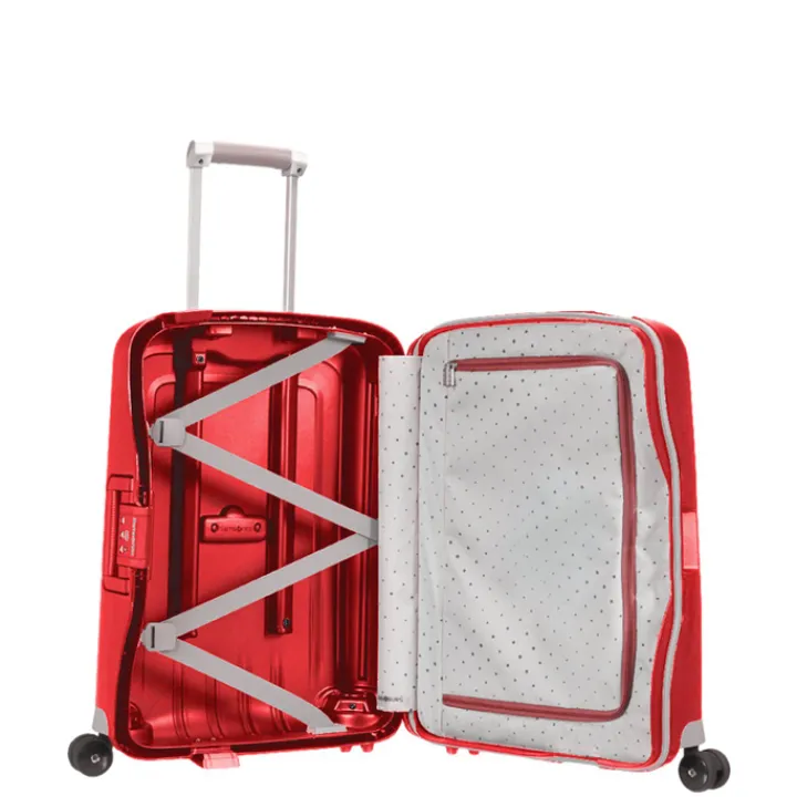 Transavia Trolleys|Ryanair Trolleys>Samsonite S'Cure Spinner 55 crimson red
