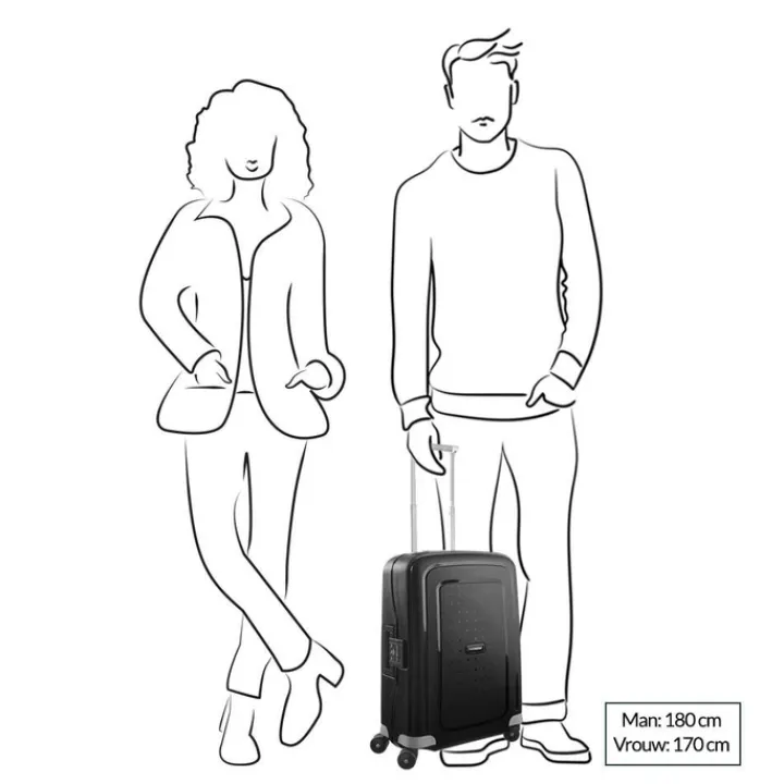 Transavia Trolleys|Ryanair Trolleys>Samsonite S'Cure Spinner 55 crimson red