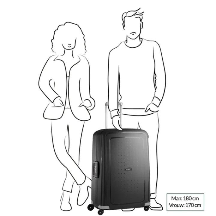 Reiskoffers|Koffersets>Samsonite S'Cure Spinner 75 Set van 2 black
