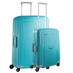 Reiskoffers|Koffersets>Samsonite S'Cure Spinner 55 + 75 Set aqua blue