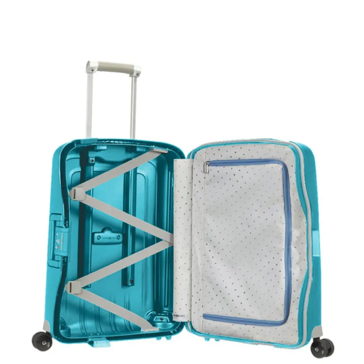 Reiskoffers|Koffersets>Samsonite S'Cure Spinner 55 + 75 Set aqua blue