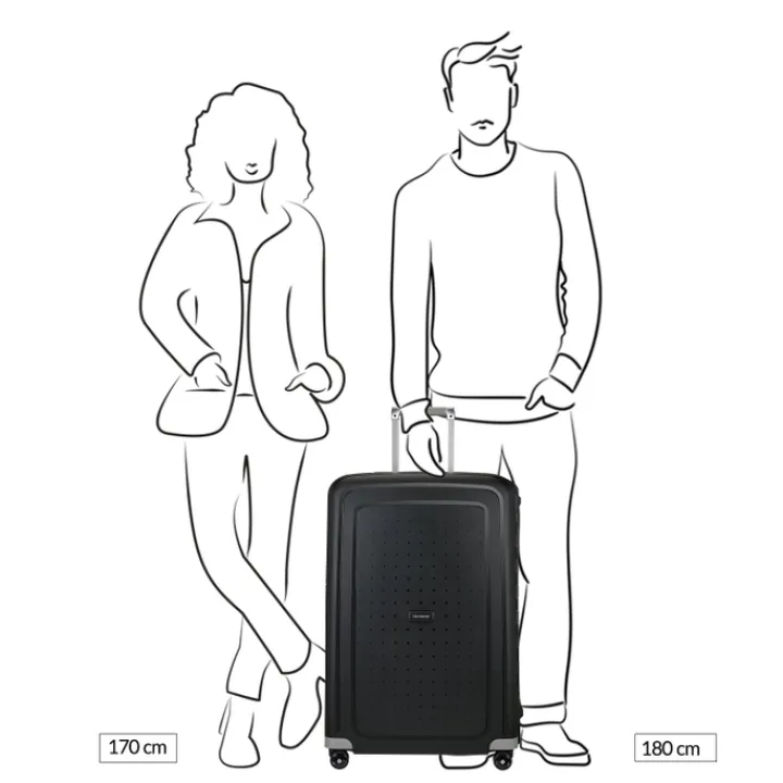 Reistrolleys|Reiskoffers>Samsonite S'Cure Spinner 75 crimson red