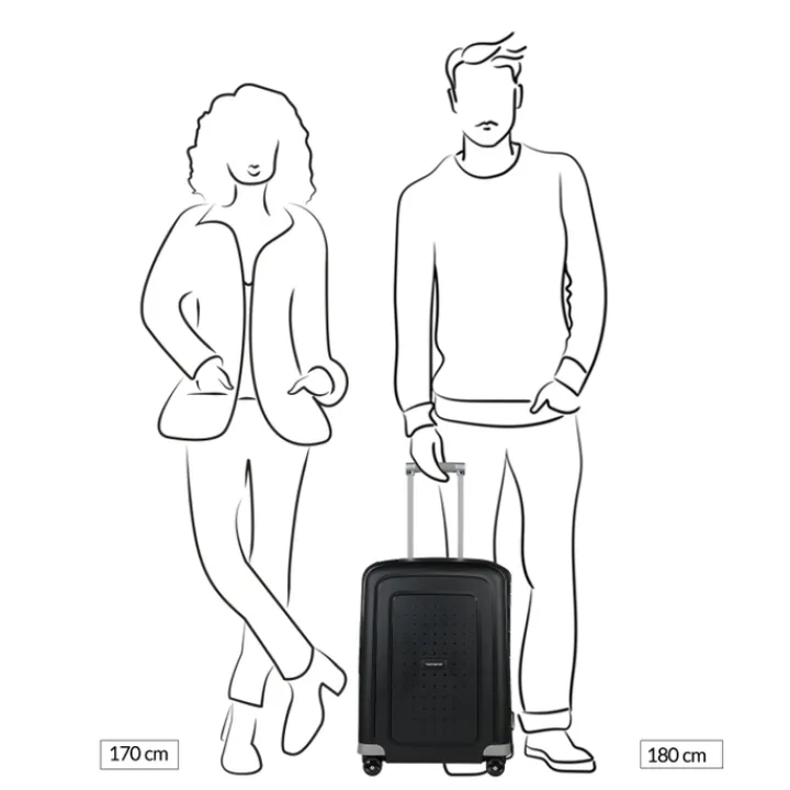 Transavia Trolleys|Ryanair Trolleys>Samsonite S'Cure Spinner 55 dark blue