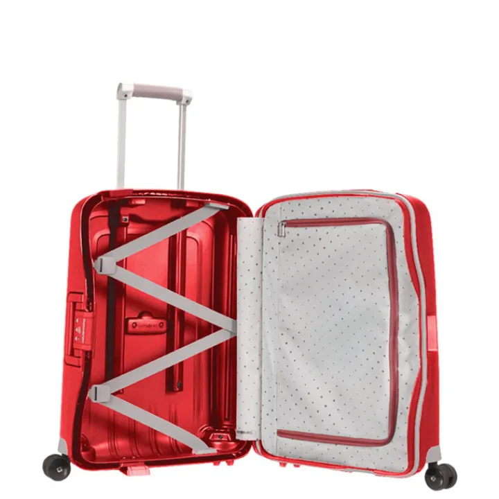 Reiskoffers|Koffersets>Samsonite S'Cure Spinner 55 + 75 Set crimson red