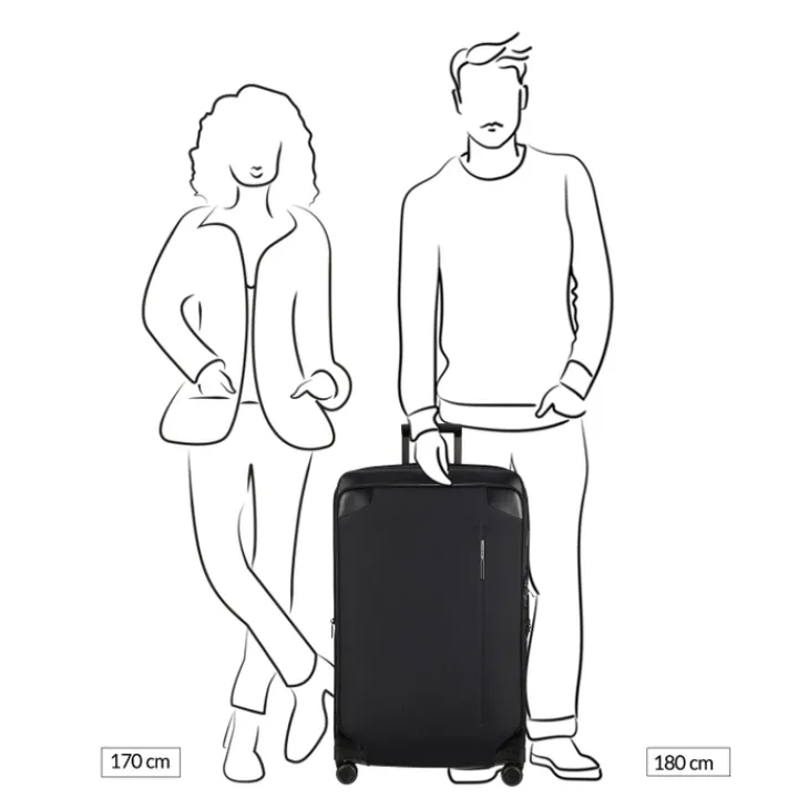 Reistrolleys|Reiskoffers>Samsonite Splendix Spinner 79 DF EXP green/black