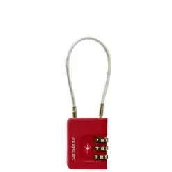 Koffersloten>Samsonite TA Revolution Cablelock 3 Dial TSA red