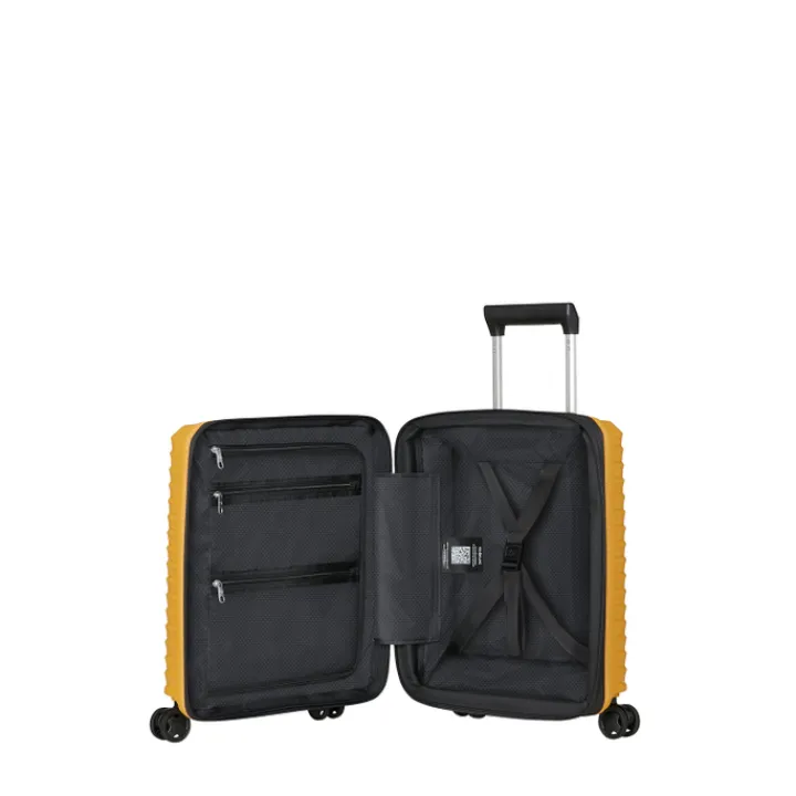 Transavia Trolleys|Handbagage Trolleys>Samsonite Upscape Spinner 45/16 Expandable Underseater yellow