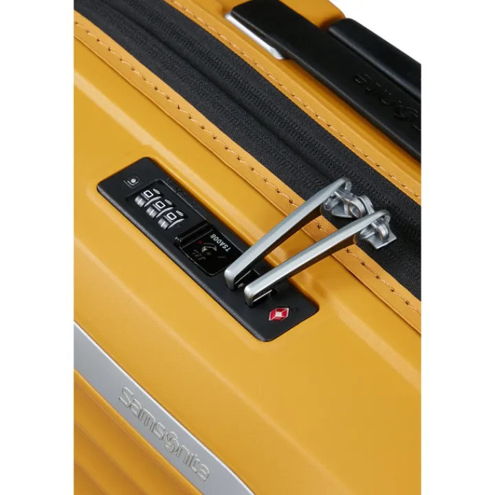 Transavia Trolleys|Handbagage Trolleys>Samsonite Upscape Spinner 45/16 Expandable Underseater yellow