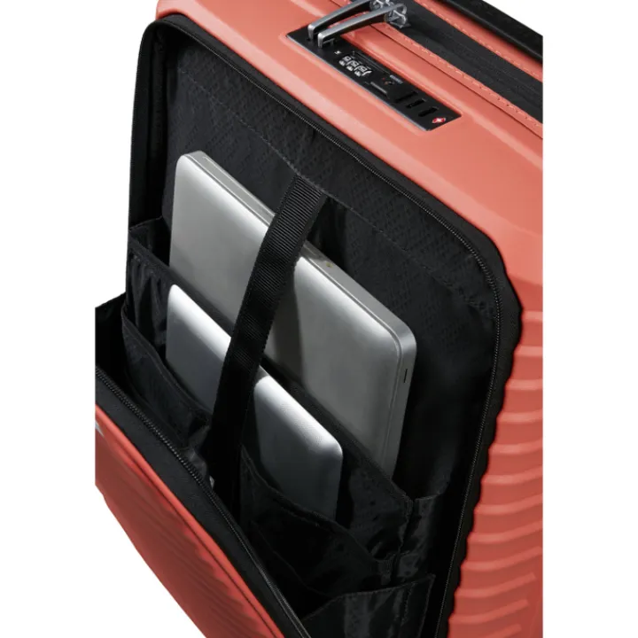 Transavia Trolleys|Handbagage Trolleys>Samsonite Upscape Spinner 55/20 Expandable Easy Access clay