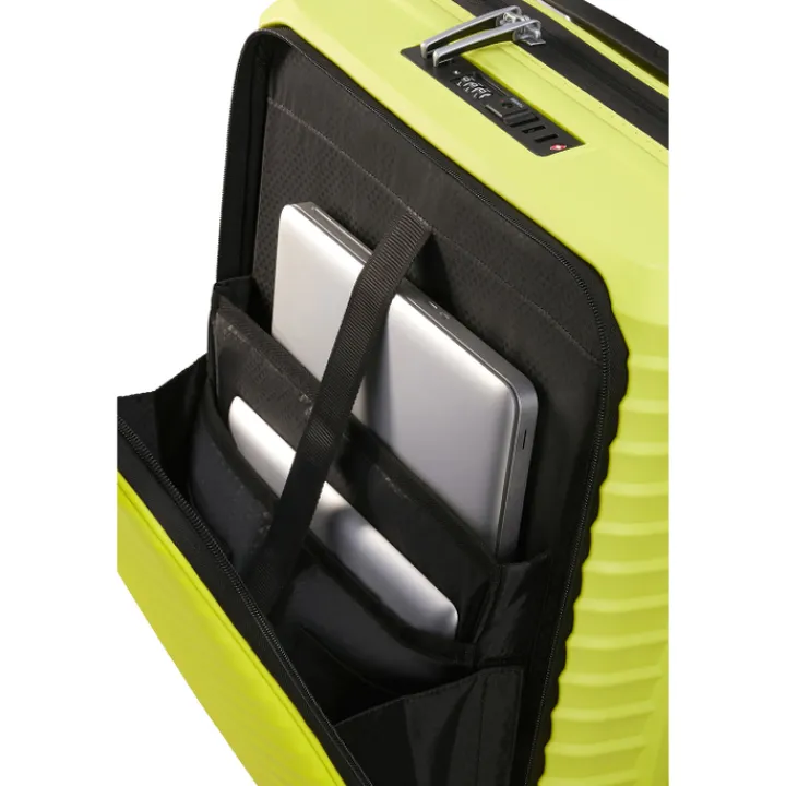 Transavia Trolleys|Handbagage Trolleys>Samsonite Upscape Spinner 55/20 Expandable Easy Access lime