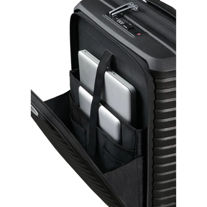 Transavia Trolleys|Handbagage Trolleys>Samsonite Upscape Spinner 55 Exp Easy Access black