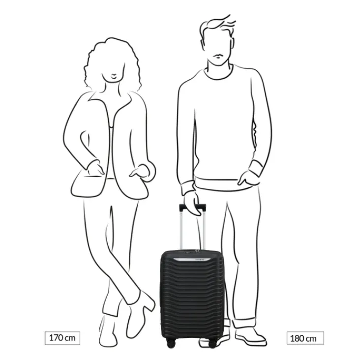 Handbagage Trolleys|Reistrolleys>Samsonite Upscape Spinner 55/20 Expandable Length 35Cm climbing ivy