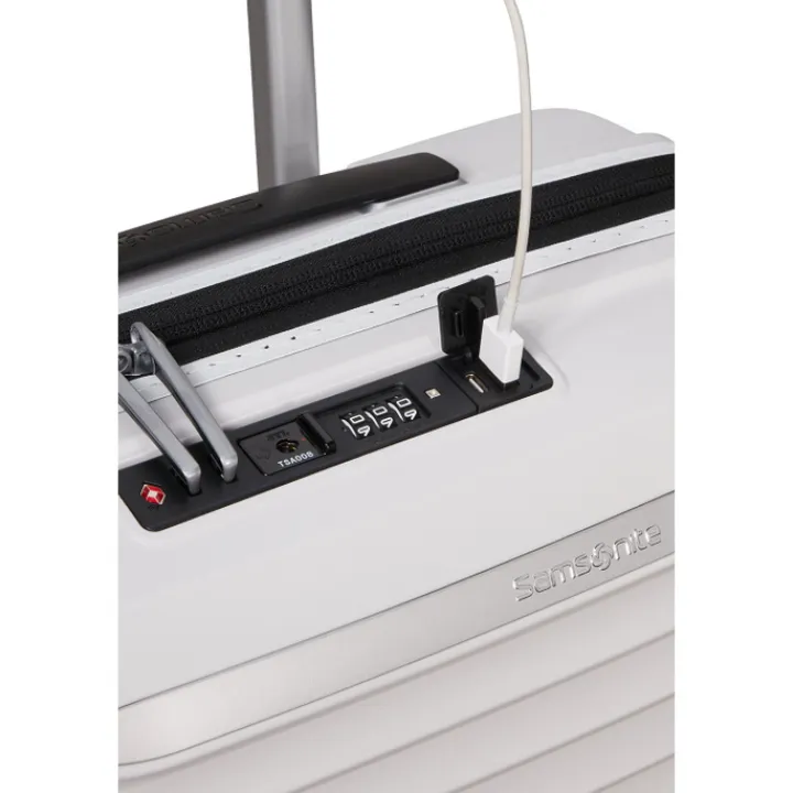 Transavia Trolleys|Ryanair Trolleys>Samsonite Upscape Spinner 55 Exp cloud white
