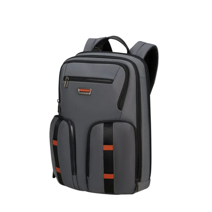 Kleine Rugzakken|Heren Rugzakken>Samsonite Urban-Eye Backpack 15.6" 2 Pockets grey/cognac