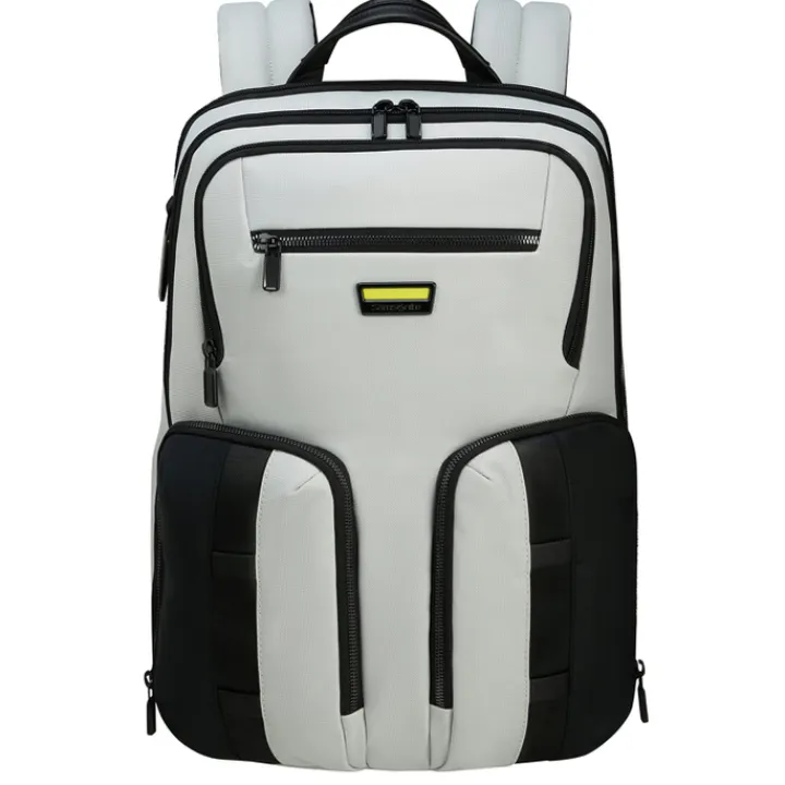 Kleine Rugzakken|Heren Rugzakken>Samsonite Urban-Eye Backpack 15.6" 2 Pockets light grey/lime
