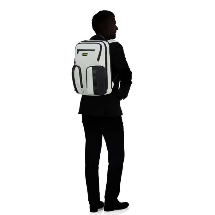 Kleine Rugzakken|Heren Rugzakken>Samsonite Urban-Eye Backpack 15.6" 2 Pockets light grey/lime