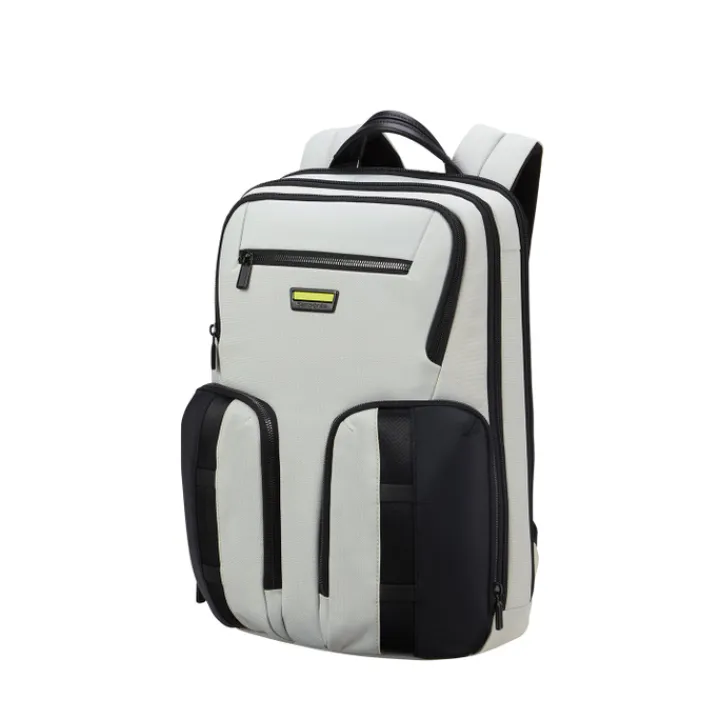 Kleine Rugzakken|Heren Rugzakken>Samsonite Urban-Eye Backpack 15.6" 2 Pockets light grey/lime