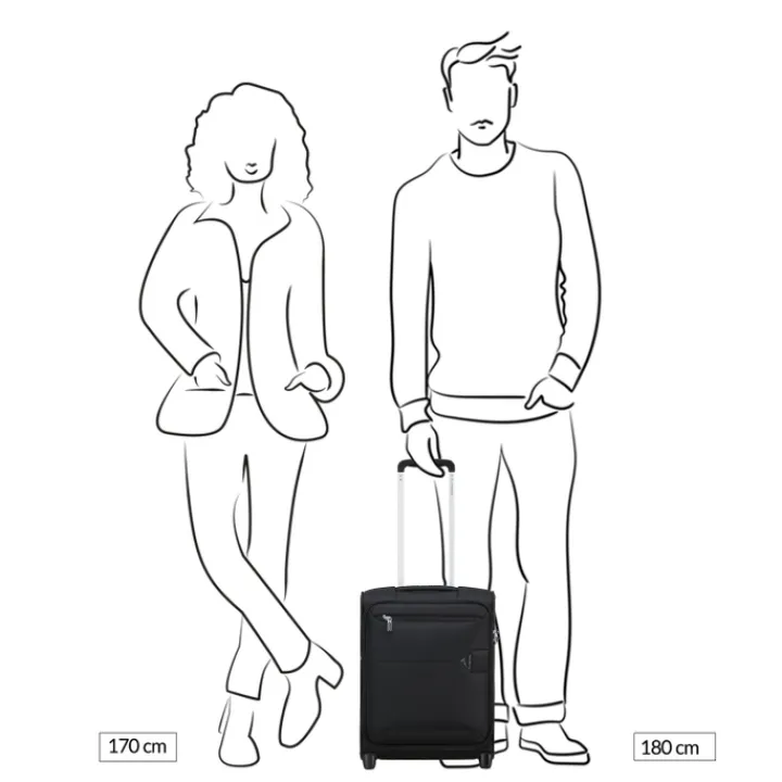Transavia Trolleys|Handbagage Trolleys>Samsonite Urbify Upright 45 Underseater navy blue