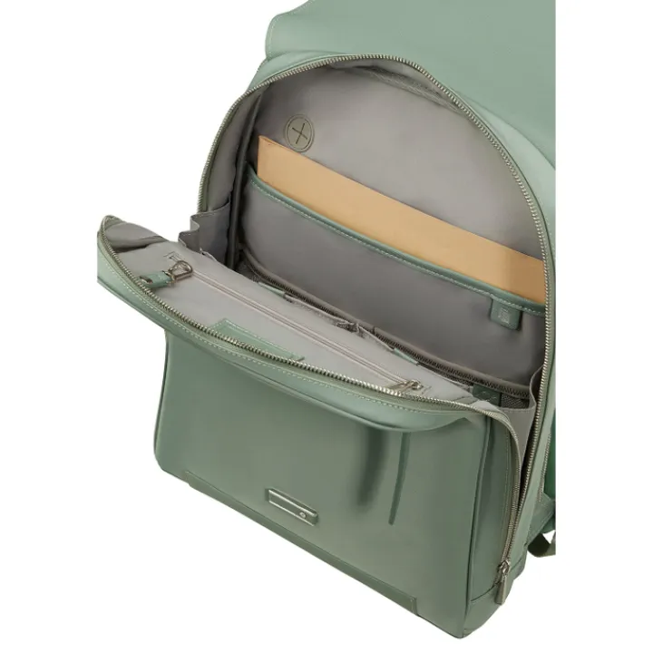 Herentassen|Laptop Schoudertassen>Samsonite Zalia 3.0 Backpack W/Flap 14.1" mineral green