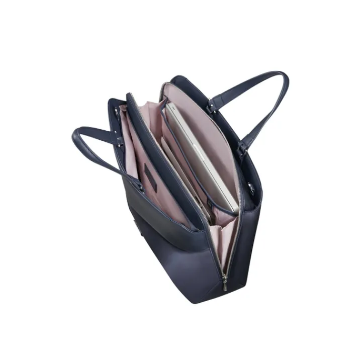 Laptop Schoudertassen|Dames Laptoptassen>Samsonite Zalia 3.0 Bailhandle 3 Comp 14.1" dark navy