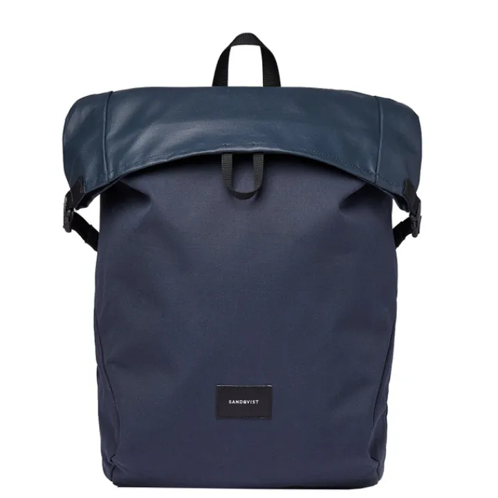 Schoolrugzak|Heren Schooltassen>Sandqvist Alfred Backpack navy with black webbing