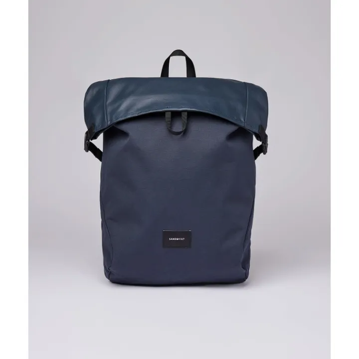 Schoolrugzak|Heren Schooltassen>Sandqvist Alfred Backpack navy with black webbing
