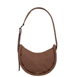 Schoudertassen|Herentassen>Sandqvist Curve Crossbody Round S dark taupe