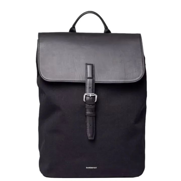 Kleine Rugzakken|Heren Rugzakken>Sandqvist Everyday Lid Backpack M black