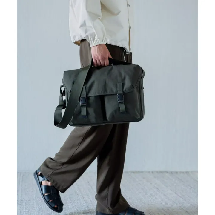 Herentassen|Laptop Schoudertassen>Sandqvist Everyday Messenger Bag dark green