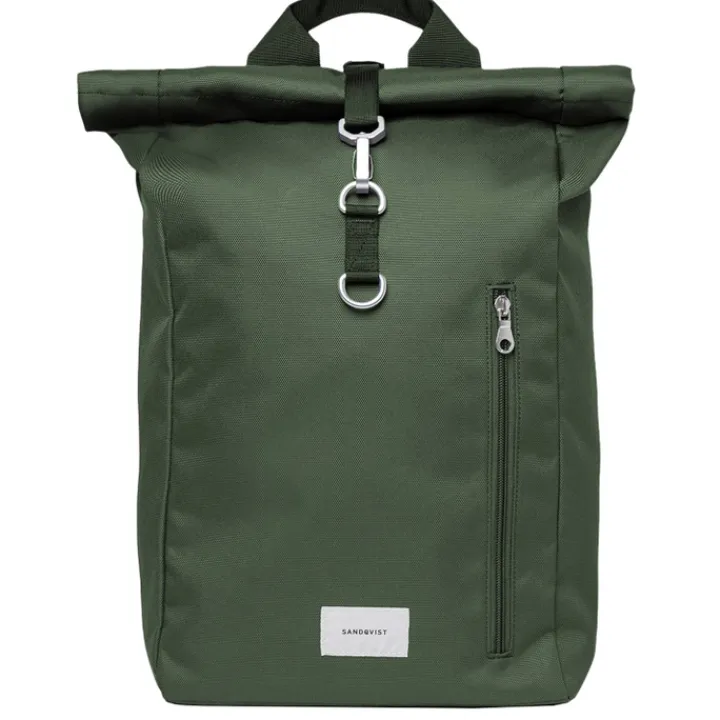 Kleine Rugzakken|Daypack>Sandqvist Ground Rolltop Backpack L dawn green with dawn green webbing