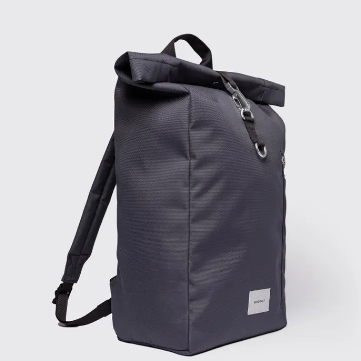 Kleine Rugzakken|Daypack>Sandqvist Ground Rolltop Backpack L asphalt with black webbing