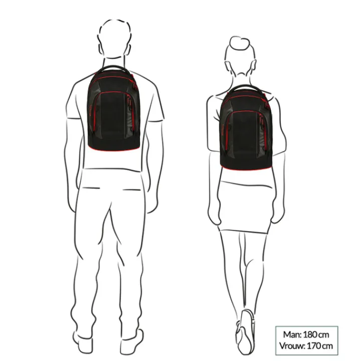 Schoolrugzak|Heren Schooltassen>Satch Pack School Rugzak fire phantom