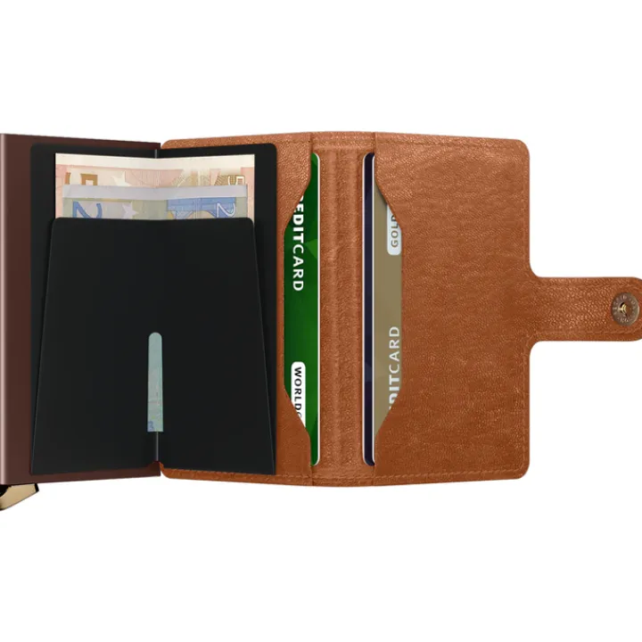Pasjeshouders|Creditcardhouders>Secrid Miniwallet Emboss Lines cognac