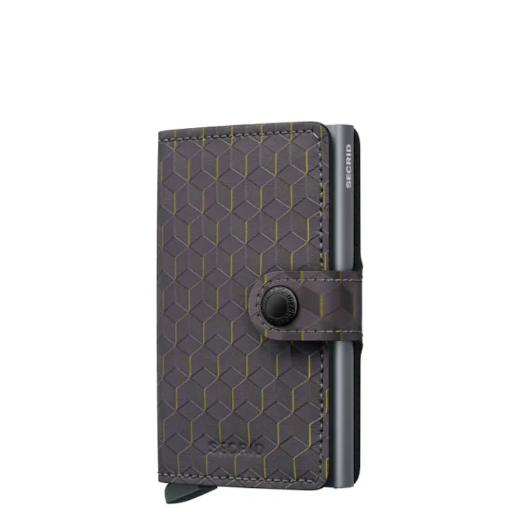 Pasjeshouders|Creditcardhouders>Secrid Miniwallet Optical grey-yellow